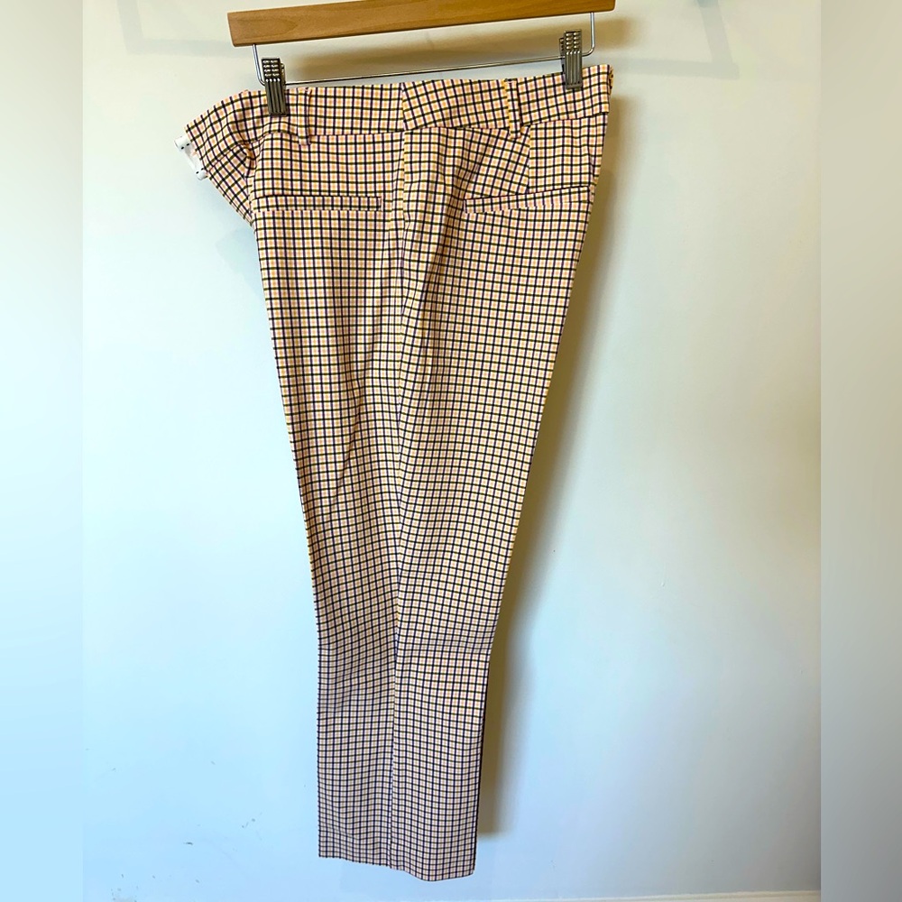 Maeve Anthropologie Plaid Slim Flare Crop Trouser new, never worn
